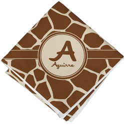 Giraffe Print Cloth Napkin w/ Name and Initial
