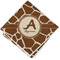 Giraffe Print Cloth Napkins - Personalized Lunch (Folded Four Corners)
