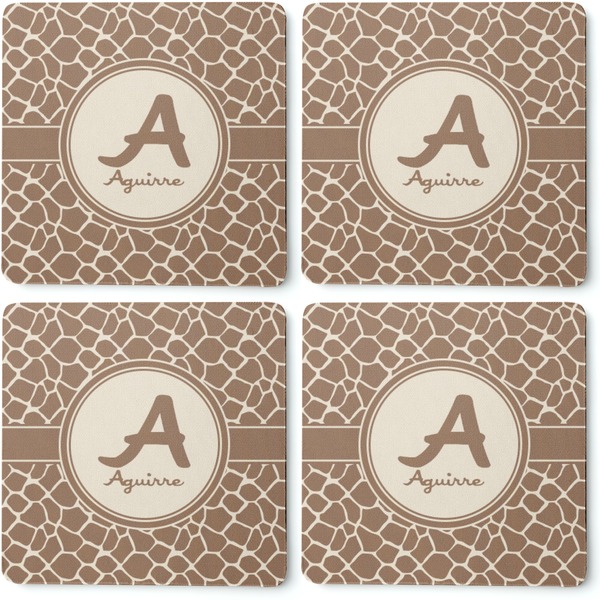 Giraffe Print Coaster Rubber Back - Apvl