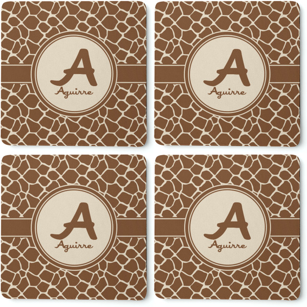 Giraffe Print Coaster Rubber Back - Apvl