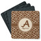 Giraffe Print Square Rubber Backed Coasters - Set of 4 (Personalized)