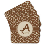 Giraffe Print Cork Coaster - Set of 4 w/ Name and Initial