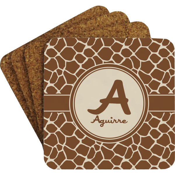 Giraffe Print Coaster Set (Personalized)