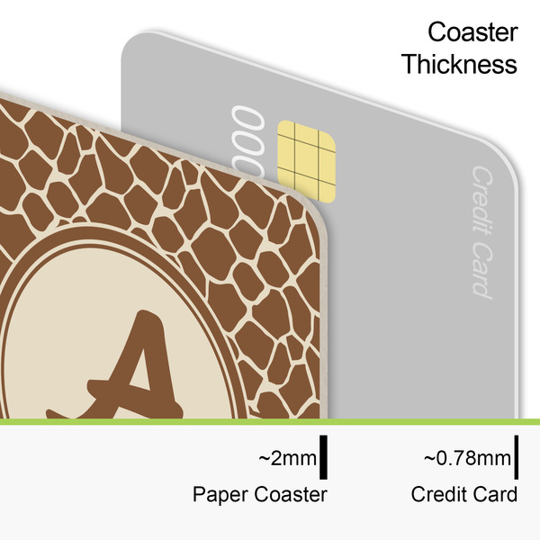 Giraffe Print Coaster Thickness