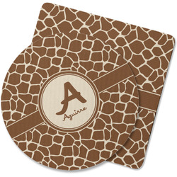 Giraffe Print Rubber Backed Coaster (Personalized)