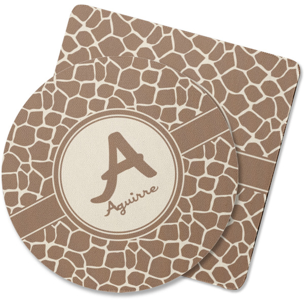 Custom Giraffe Print Rubber Backed Coaster (Personalized)