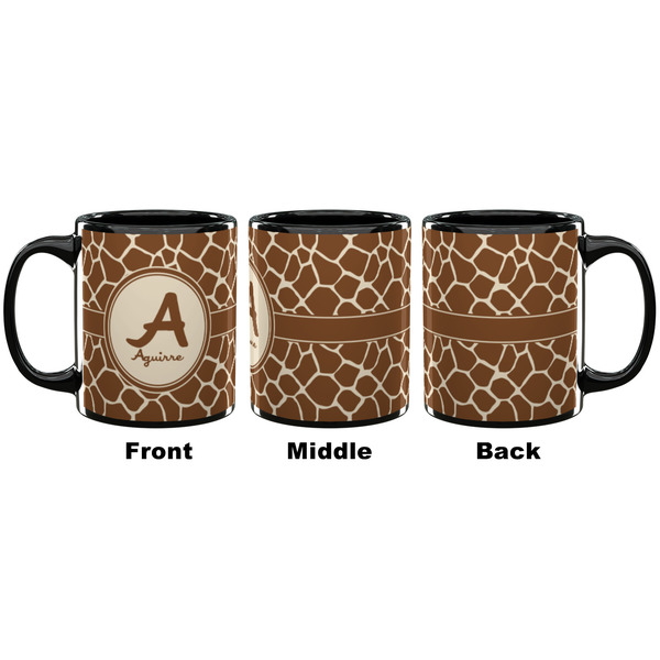 Giraffe Print Coffee Mug - 11 oz - Black APPROVAL