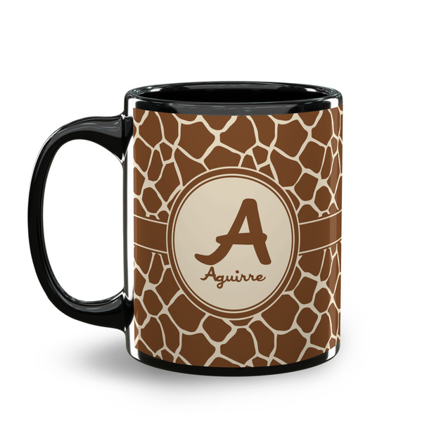 Giraffe Print Coffee Mug - 11 oz - Black