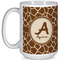 Giraffe Print 15 Oz Coffee Mug - White (Personalized)