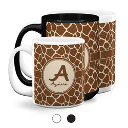 Giraffe Print Coffee Mugs (Personalized)