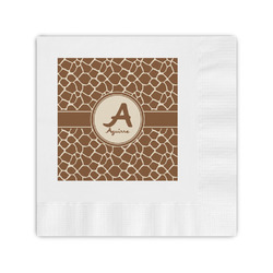 Giraffe Print Coined Cocktail Napkins (Personalized)