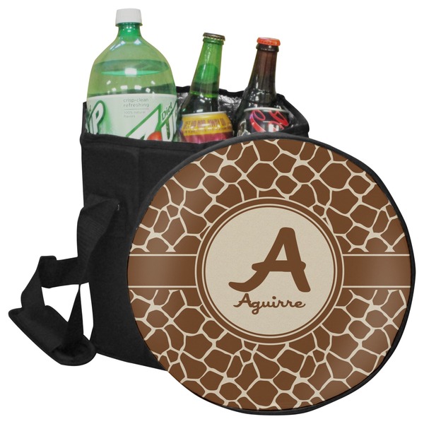 Custom Giraffe Print Collapsible Cooler & Seat (Personalized)