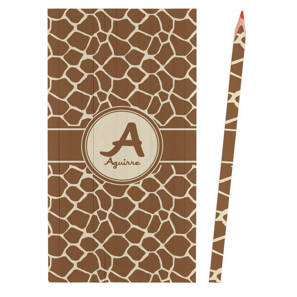 Giraffe Print Colored Pencils - Front View