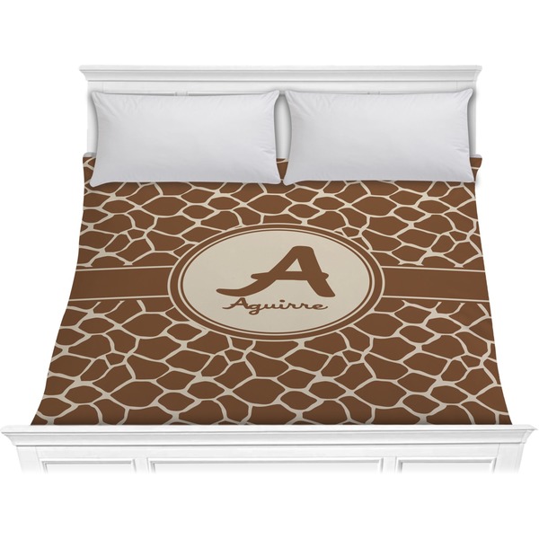 Custom Giraffe Print Comforter - King (Personalized)