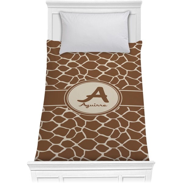 Custom Giraffe Print Comforter - Twin (Personalized)