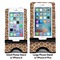 Giraffe Print Compare Phone Stand Sizes - with iPhones