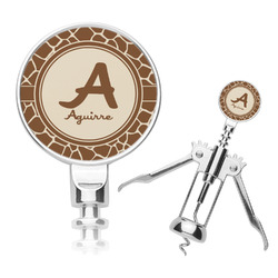 Giraffe Print Corkscrew (Personalized)