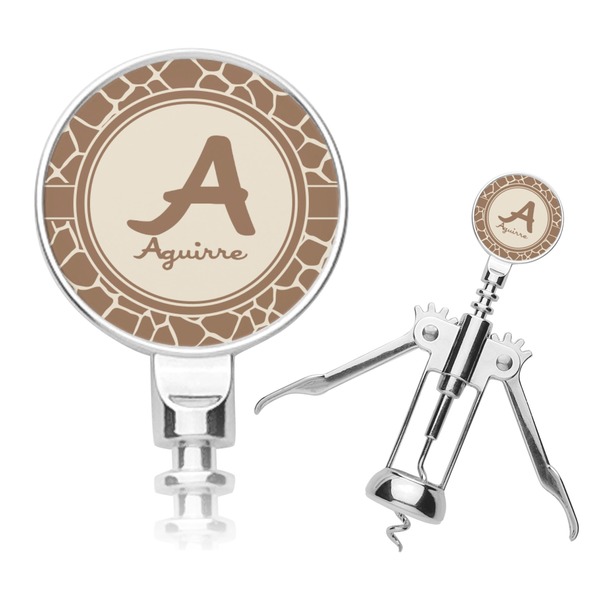 Custom Giraffe Print Corkscrew (Personalized)