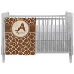 Giraffe Print Crib Comforter / Quilt (Personalized)