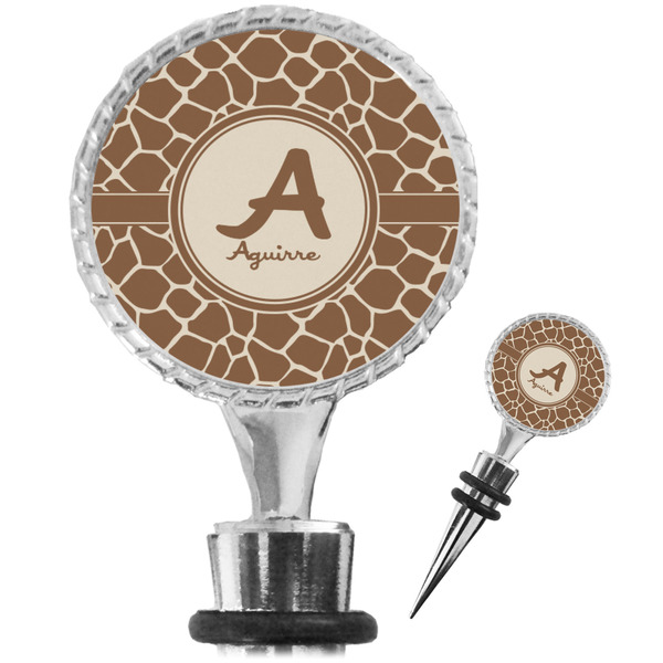 Custom Giraffe Print Wine Bottle Stopper (Personalized)