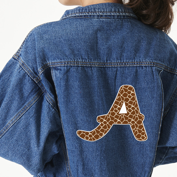 Custom Giraffe Print Twill Iron On Patch - Custom Shape - 2XL - Set of 4 (Personalized)