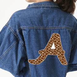 Giraffe Print Twill Iron On Patch - Custom Shape - 3XL - Set of 4 (Personalized)