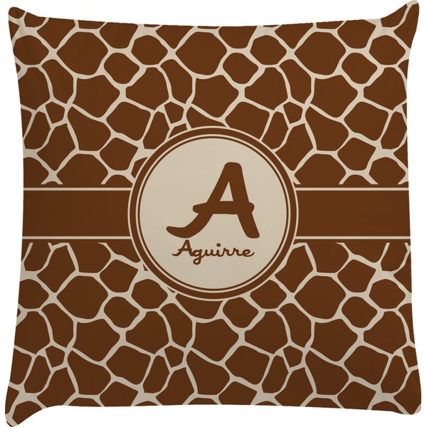 Custom Giraffe Print Decorative Pillow Case (Personalized)