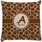 Giraffe Print Decorative Pillow Case (Personalized)