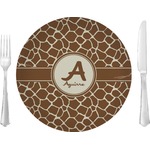 Giraffe Print 10" Glass Lunch / Dinner Plates - Single or Set (Personalized)