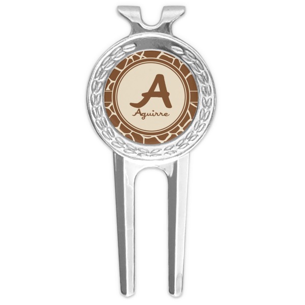 Custom Giraffe Print Golf Divot Tool & Ball Marker (Personalized)