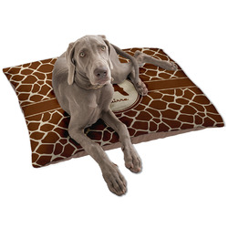 Giraffe Print Dog Bed - Large w/ Name and Initial