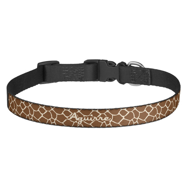 Custom Giraffe Print Dog Collar - Medium (Personalized)