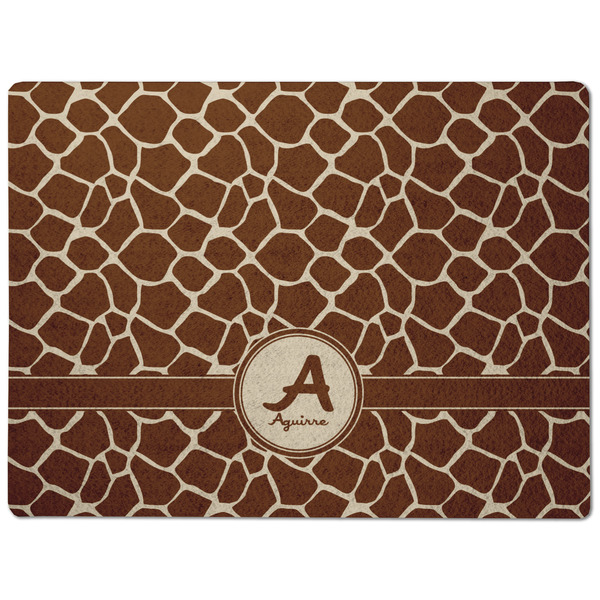 Giraffe Print Dog Food Mat - Medium without bowls