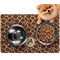 Giraffe Print Dog Food Mat - Small w/ Name and Initial