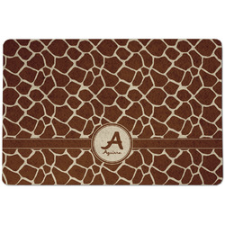 Giraffe Print Dog Food Mat w/ Name and Initial