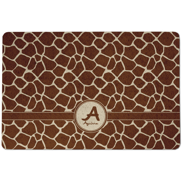 Giraffe Print Dog Food Mat - Small without bowls