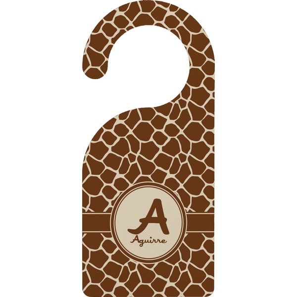 Custom Giraffe Print Door Hanger (Personalized)