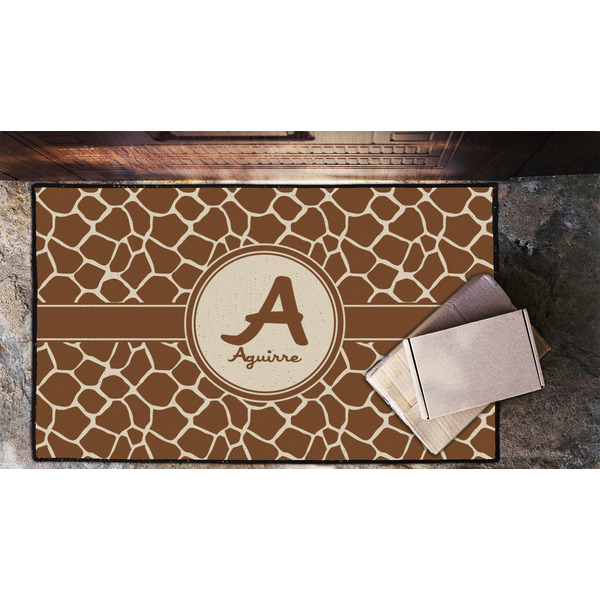 Giraffe Print Door Mat - LIFESTYLE (Lrg)