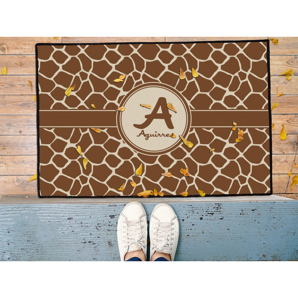 Giraffe Print Door Mat - LIFESTYLE (Med)