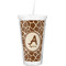 Giraffe Print Double Wall Tumbler with Straw (Personalized)