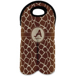 Giraffe Print Wine Tote Bag (2 Bottles) (Personalized)