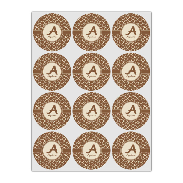 Giraffe Print Drink Topper - Small - Set of 12