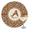 Giraffe Print Printed Drink Topper - 3.5" (Personalized)