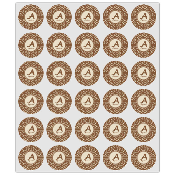 Giraffe Print Drink Topper - XSmall - Set of 30