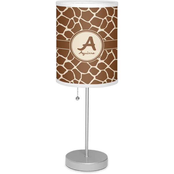 Custom Giraffe Print Lamp with Drum Shade (Personalized)