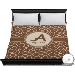 Giraffe Print Duvet Cover - King (Personalized)