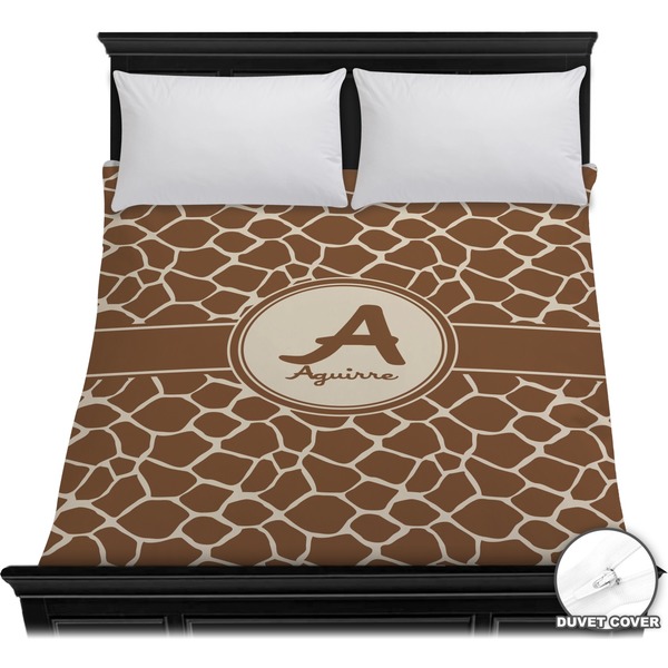 Custom Giraffe Print Duvet Cover - Full / Queen (Personalized)