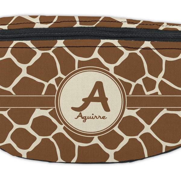 Giraffe Print Fanny Pack - Closeup