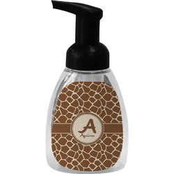 Giraffe Print Foam Soap Bottle - Black (Personalized)