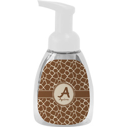 Giraffe Print Foam Soap Bottle - White (Personalized)